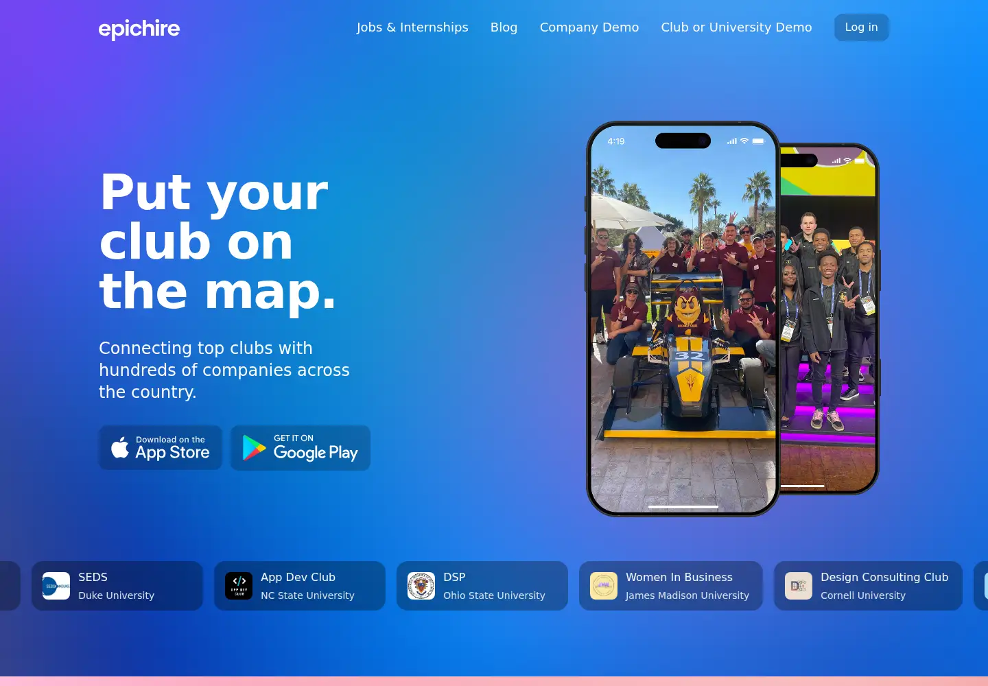 Screenshot of epichire.com