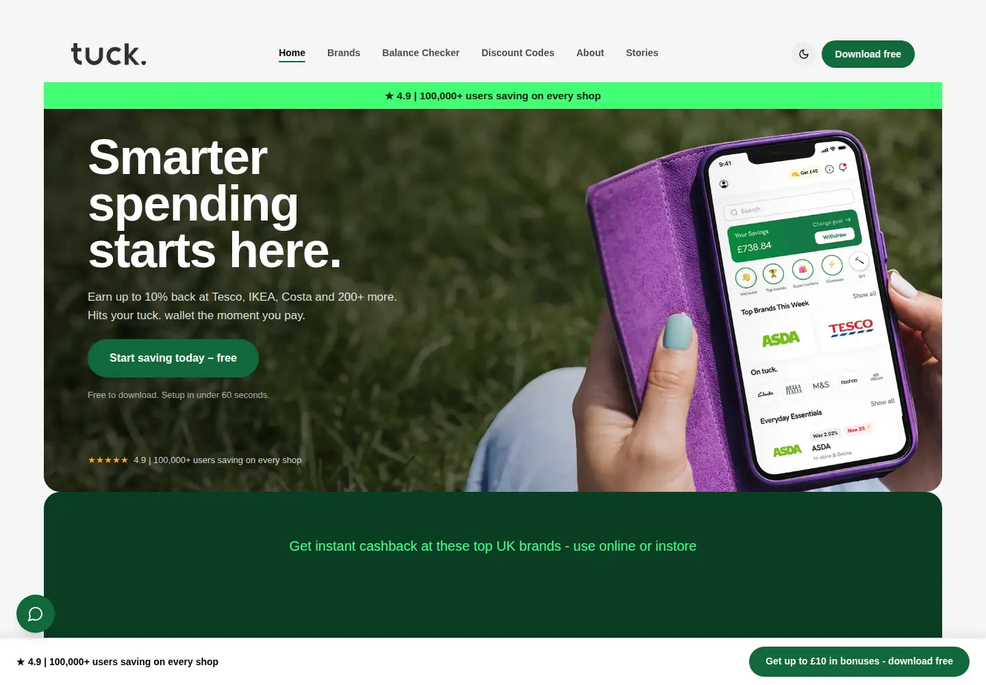 Screenshot of tuckapp.co