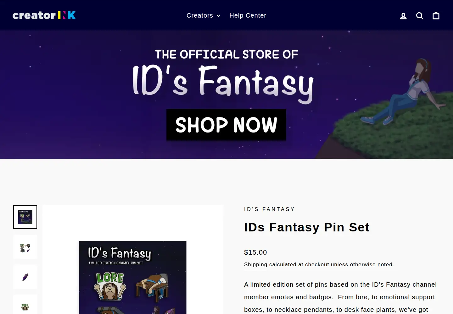 Screenshot of creatorink.com