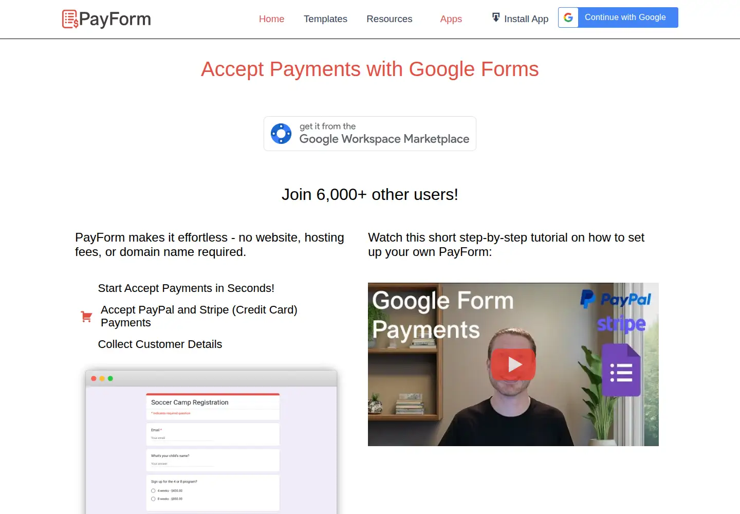 Captured homepage of payform.net in the current scan