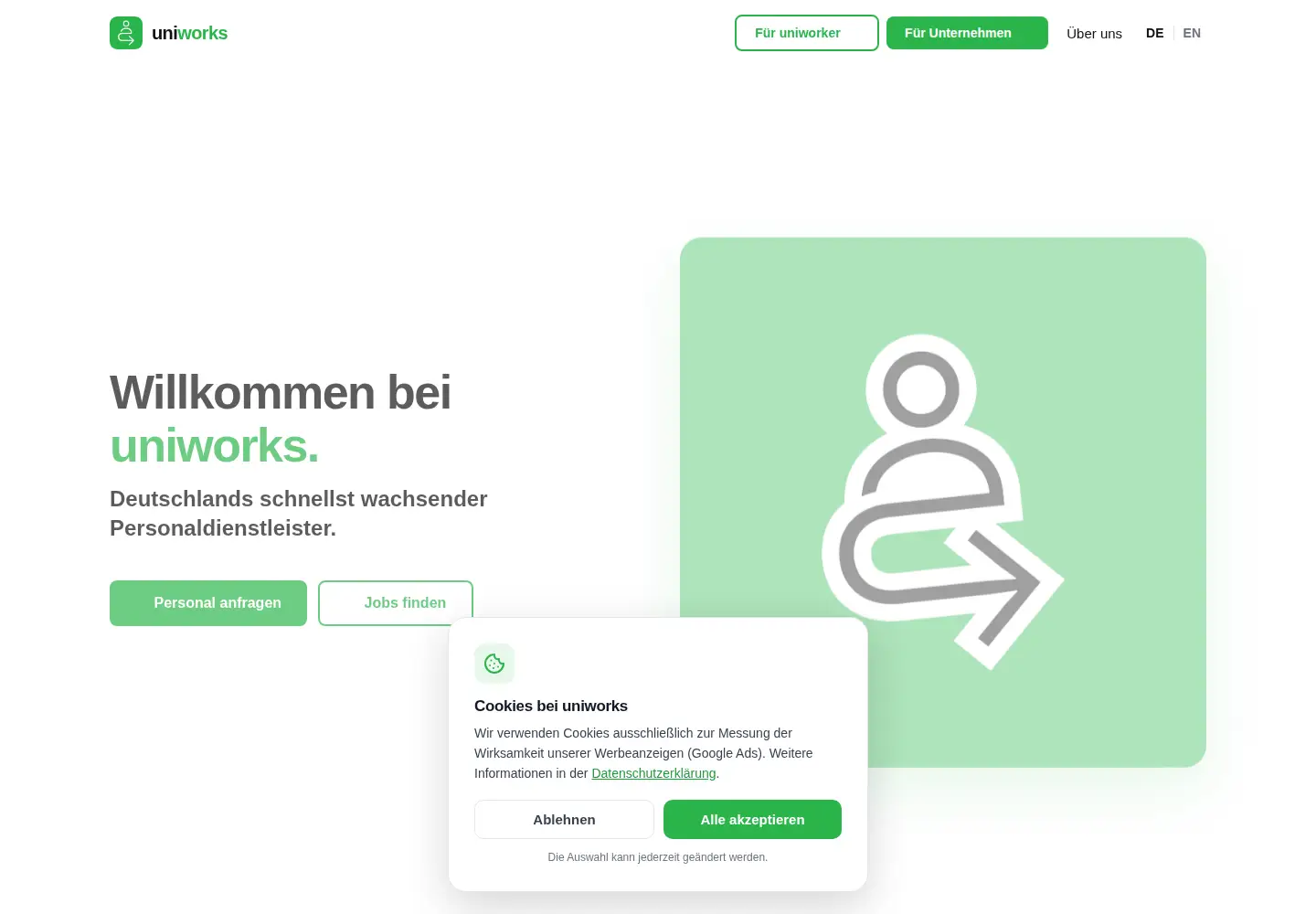 Screenshot of uniworks.gmbh