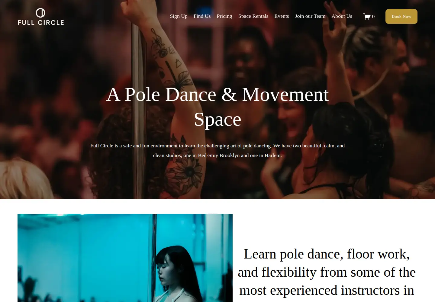 Screenshot of fullcirclebrooklyn.com