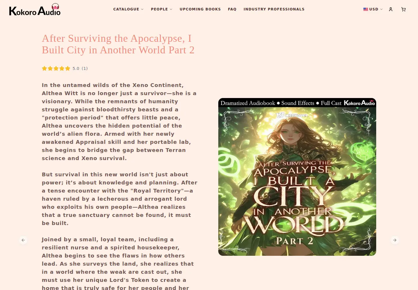 Screenshot of kokoroaudio.com