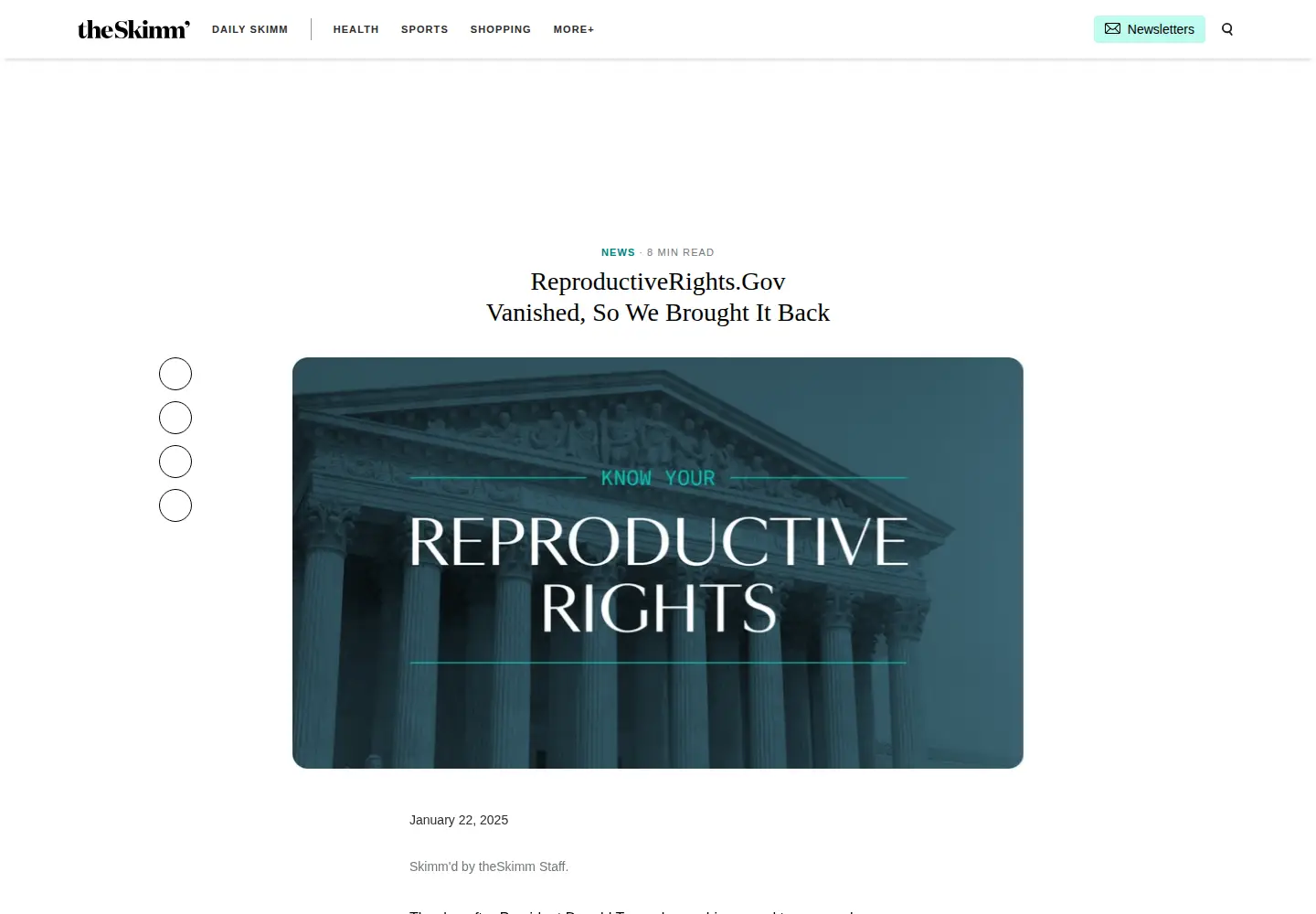 Screenshot of reproductiverightsdotgov.com