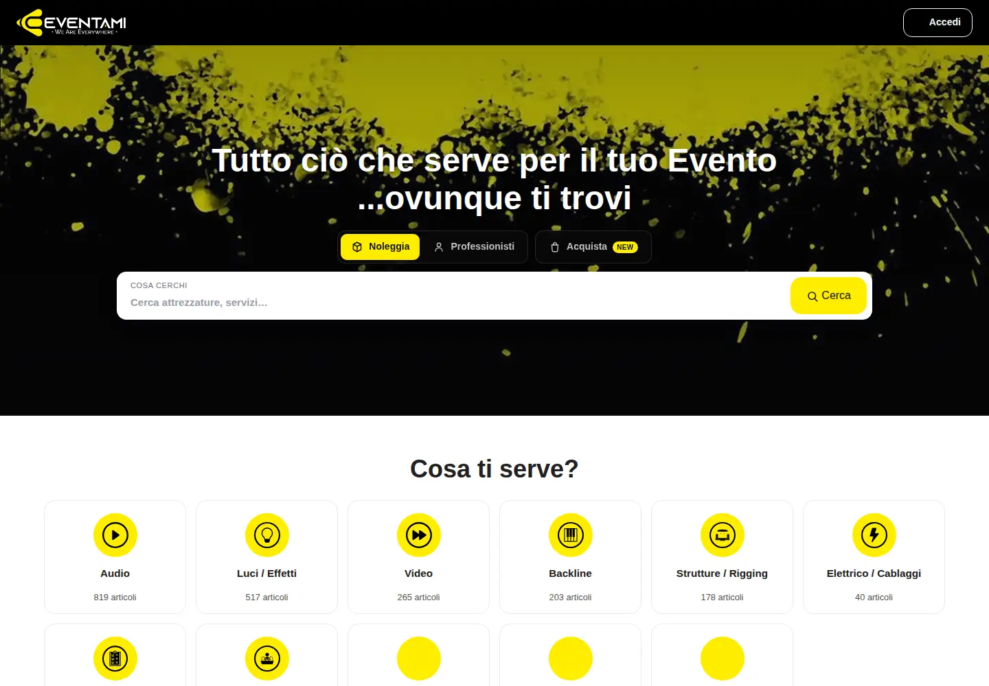 Screenshot of eventami.it