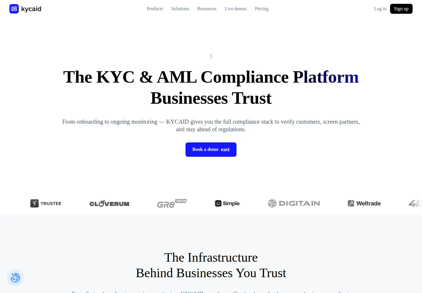 Screenshot of kycaid.com