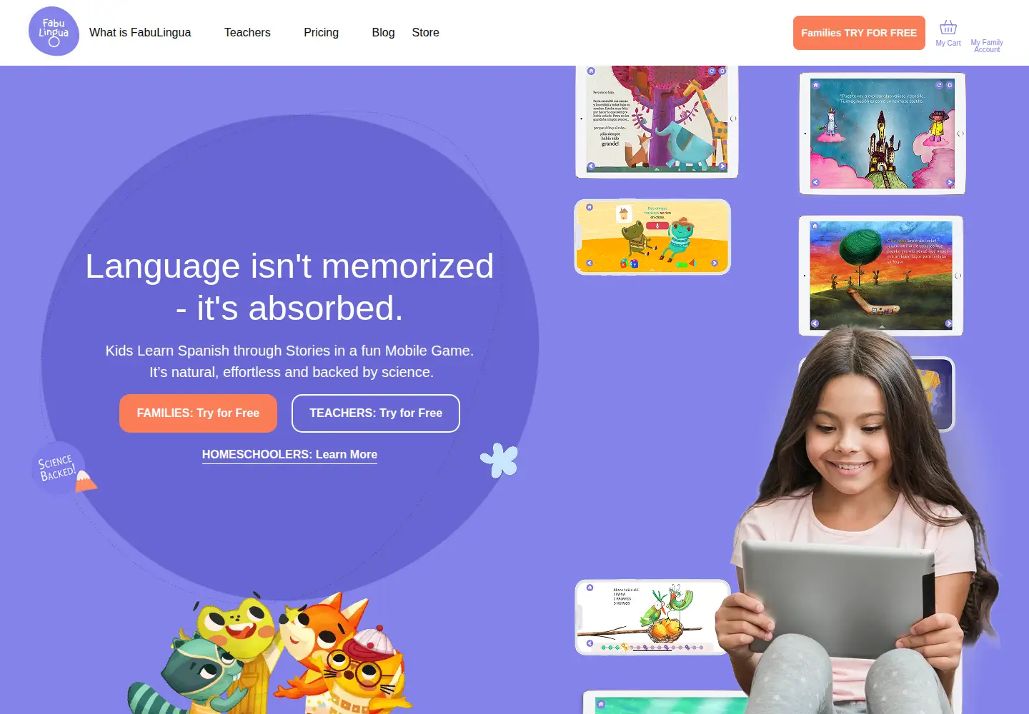Screenshot of fabulingua.com