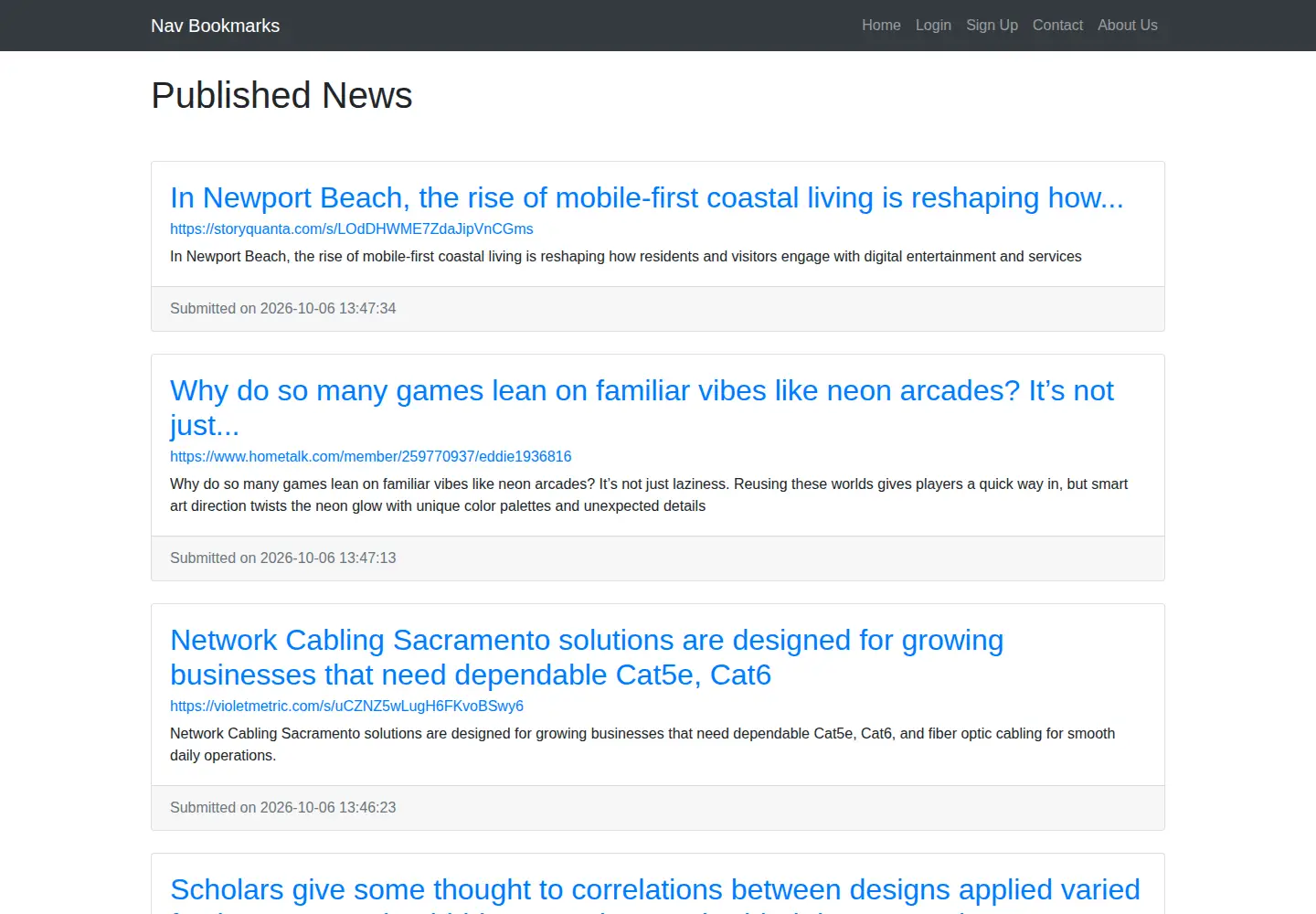 Screenshot of nav-bookmarks.win