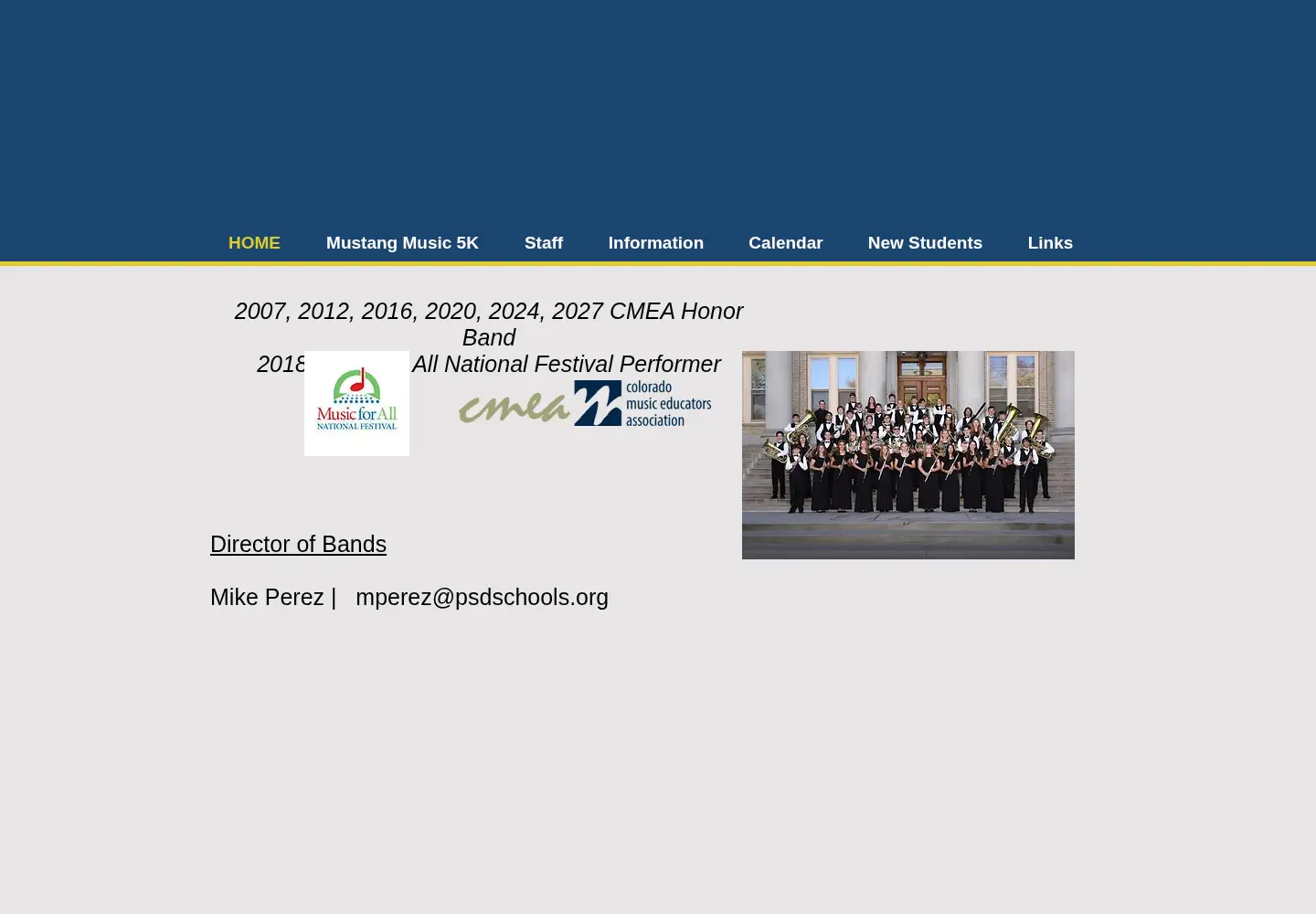 Screenshot of kinardband.com
