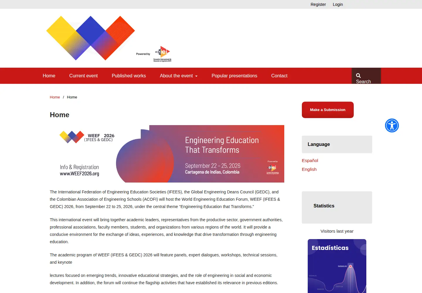 Screenshot of acofipapers.org
