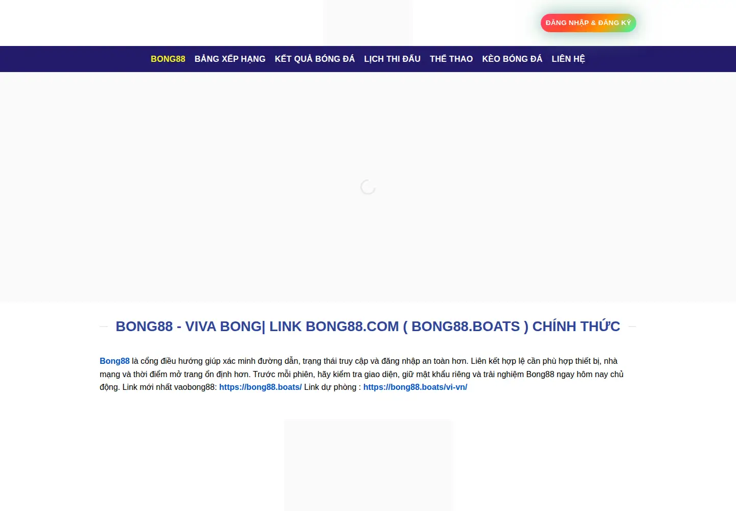 Captured homepage of bong88.credit in the current scan