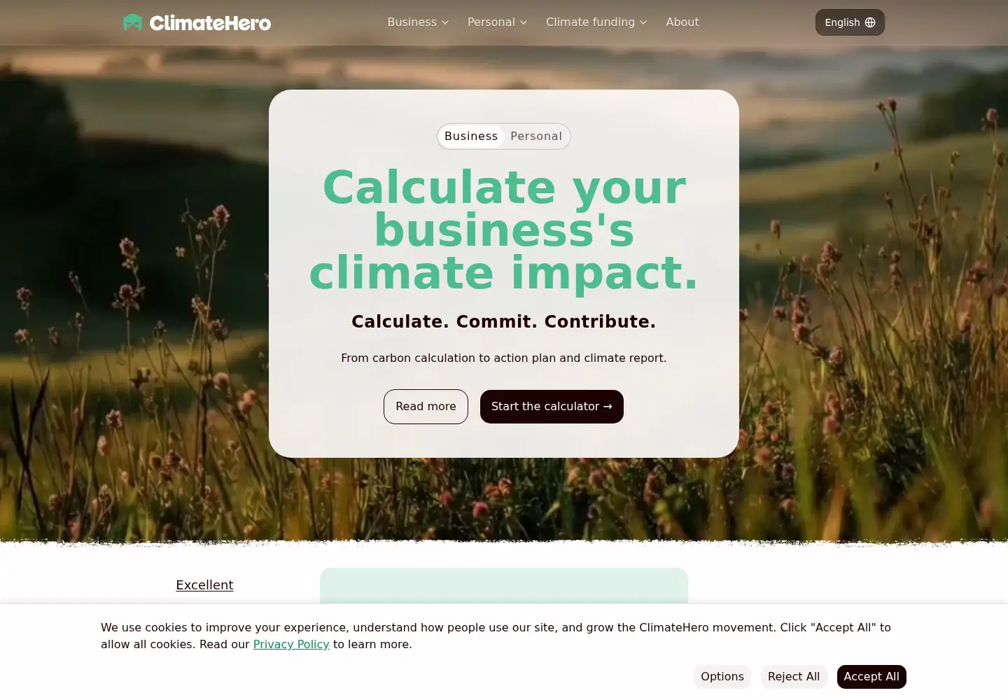 Screenshot of climatehero.org