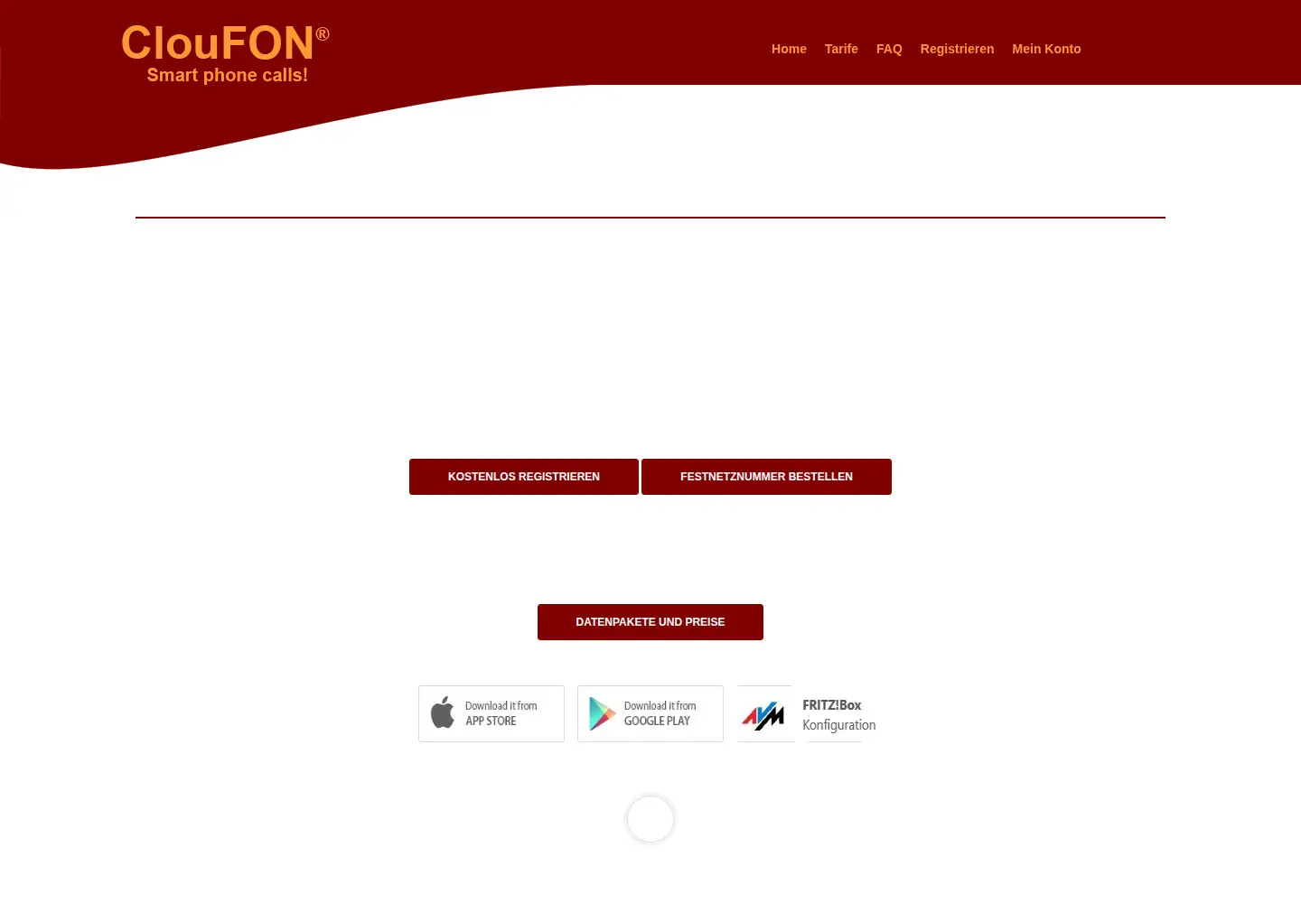 Screenshot of cloufon.de