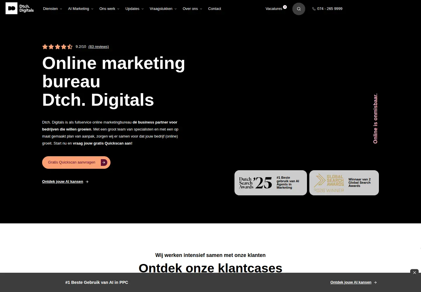 Screenshot of dtchdigitals.com