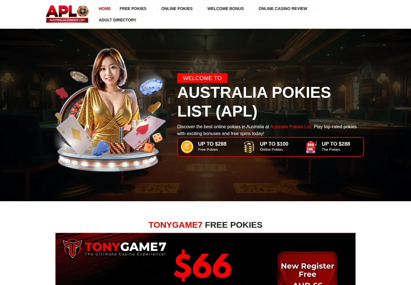 Screenshot of auspokieslist.com