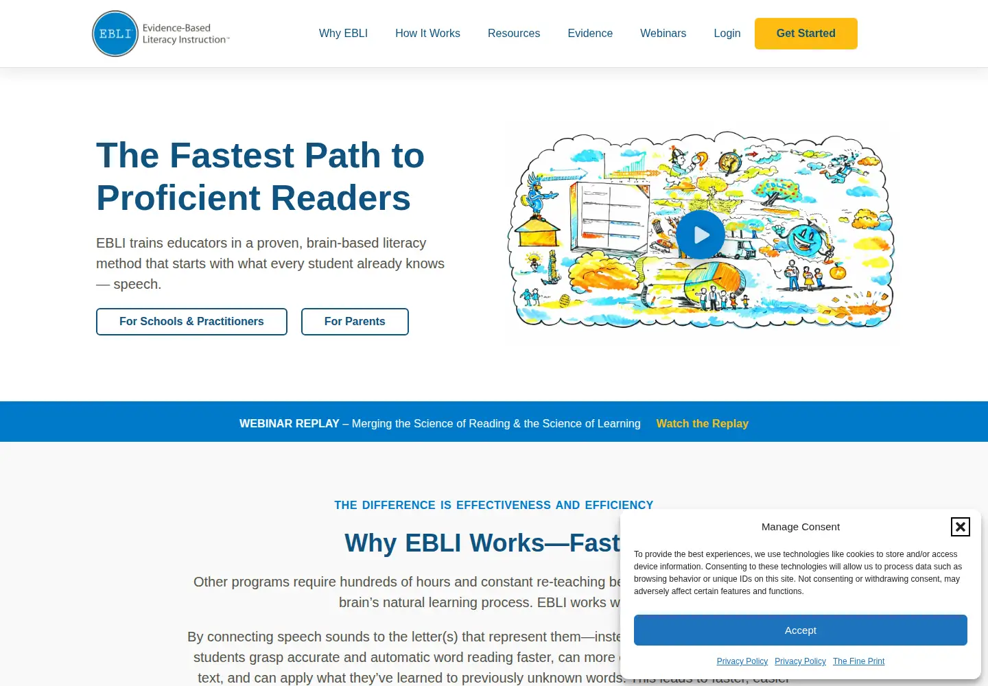 Screenshot of eblireads.com