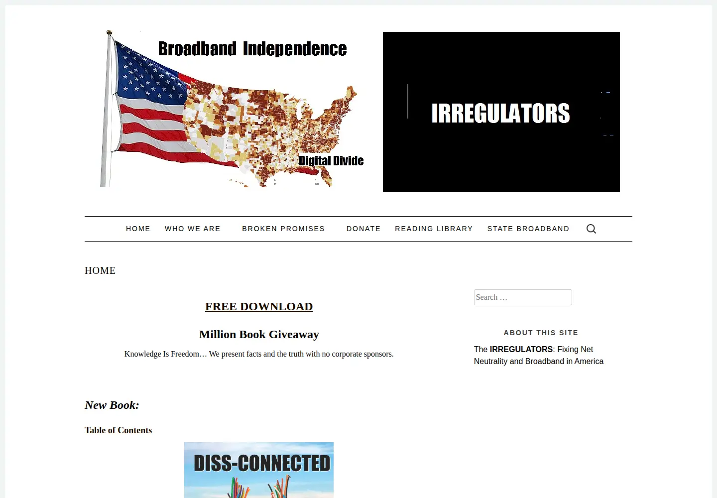 Screenshot of irregulators.org