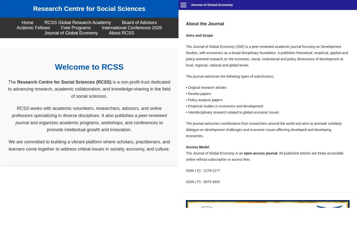 Screenshot of rcssindia.org