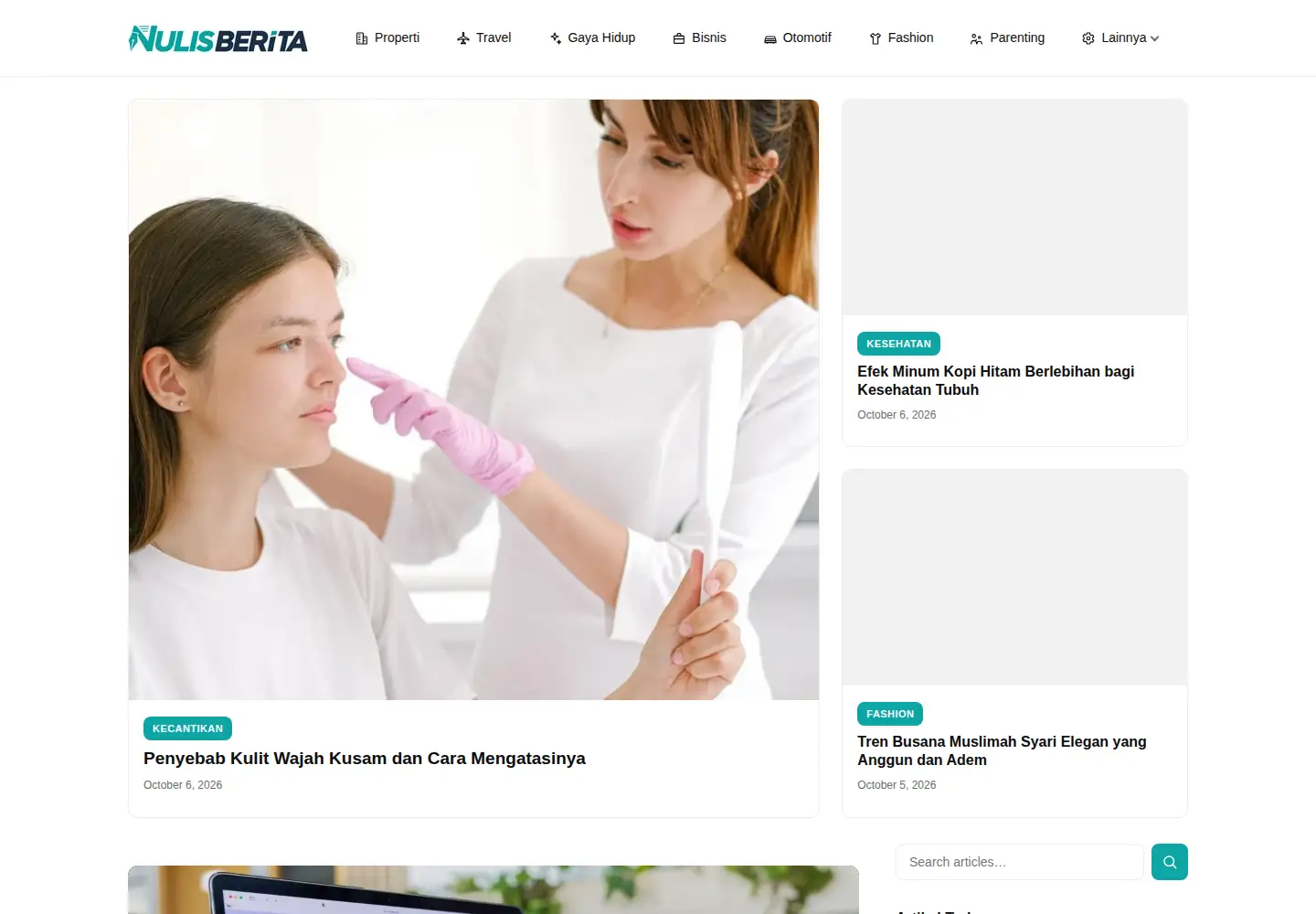 Screenshot of penginnulis.com