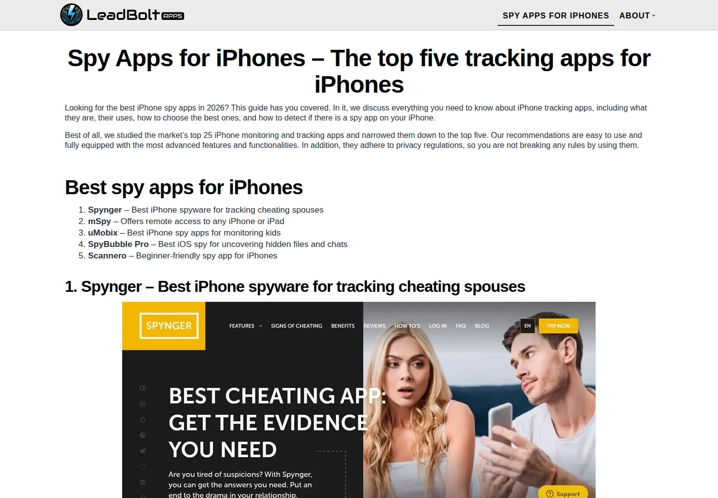 Screenshot of leadboltapps.com