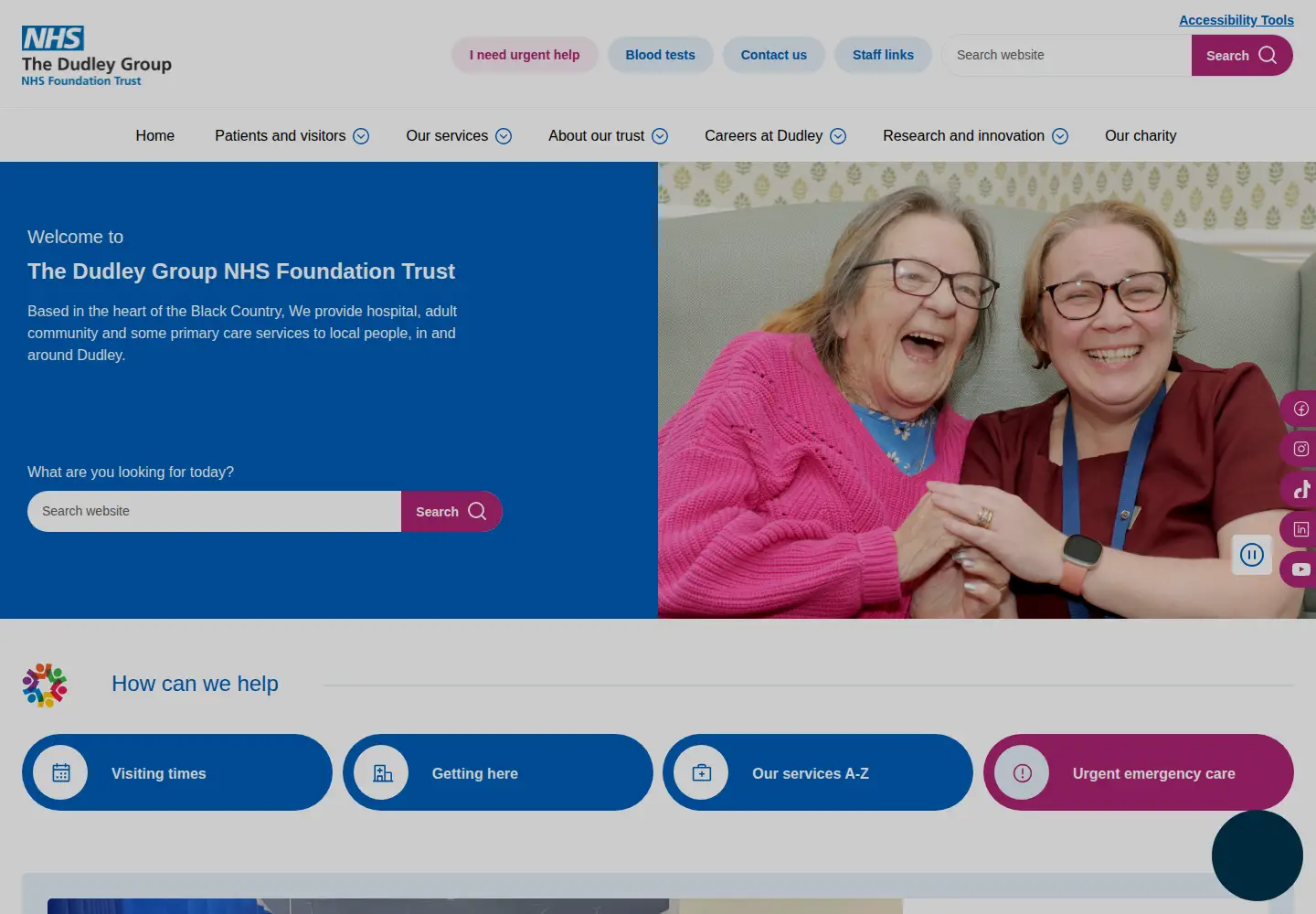 Screenshot of dgft.nhs.uk