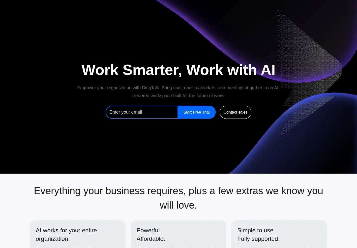 Screenshot of dingtalk.io