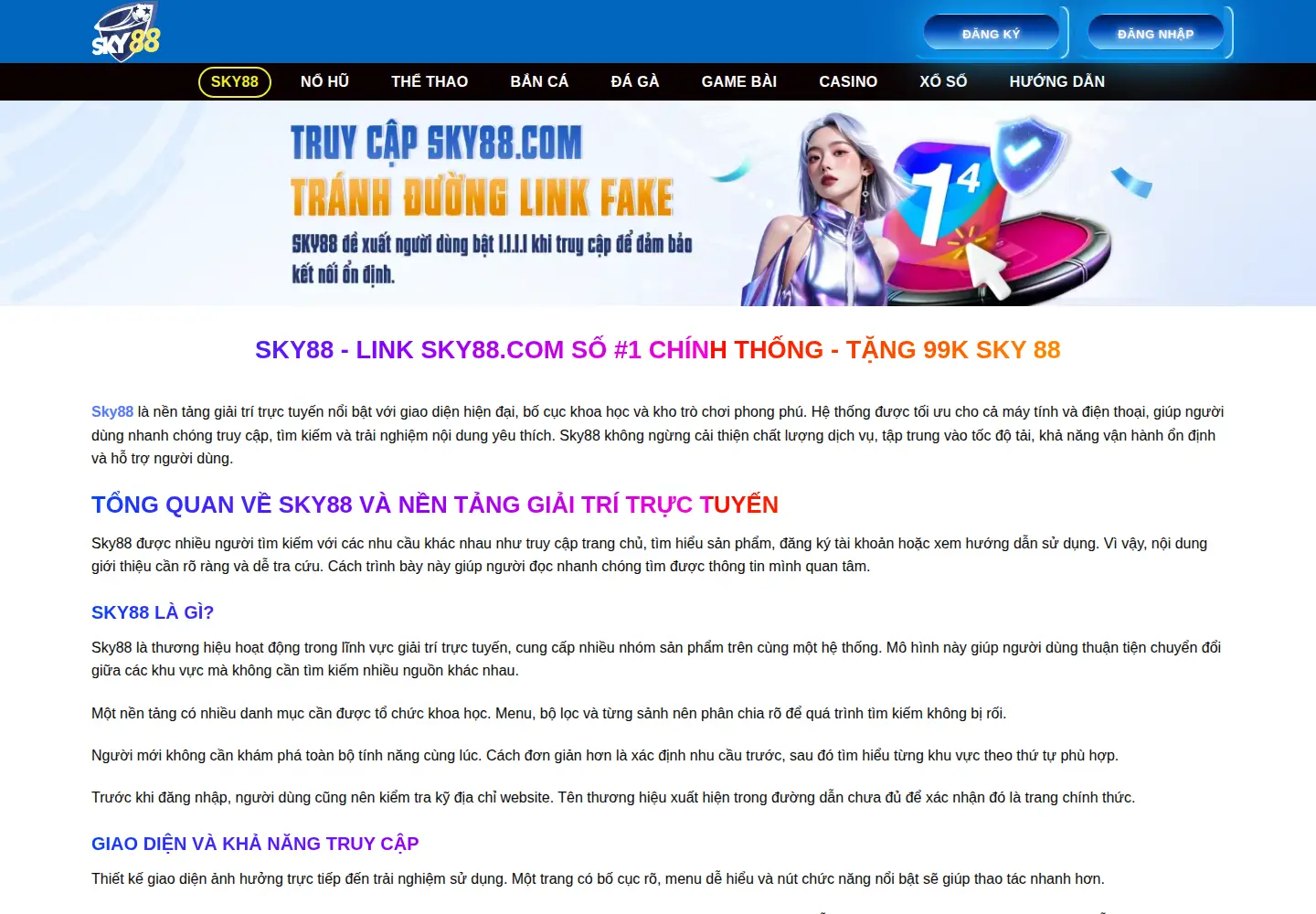 Screenshot of sky88.tax