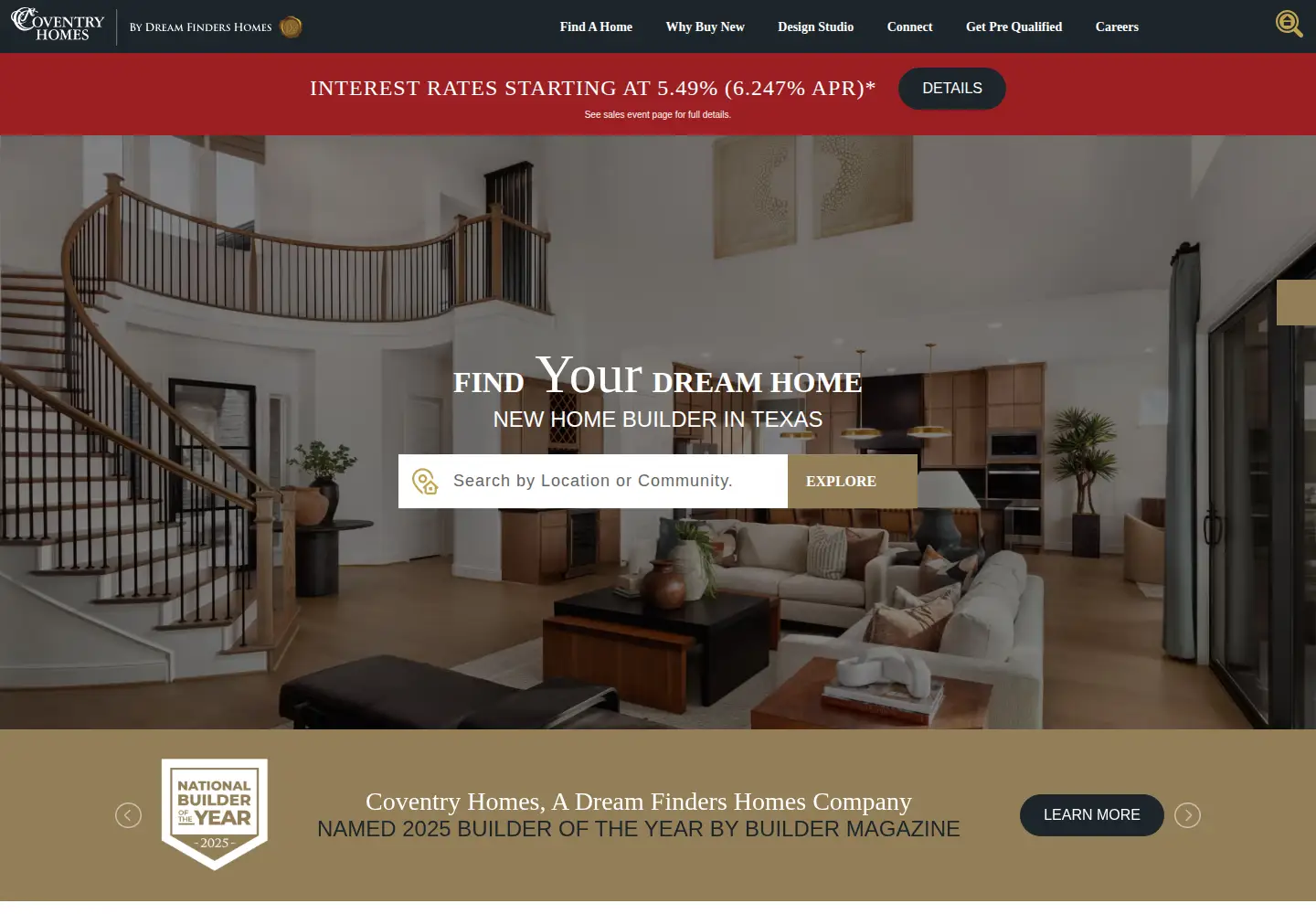 Screenshot of coventryhomes.com