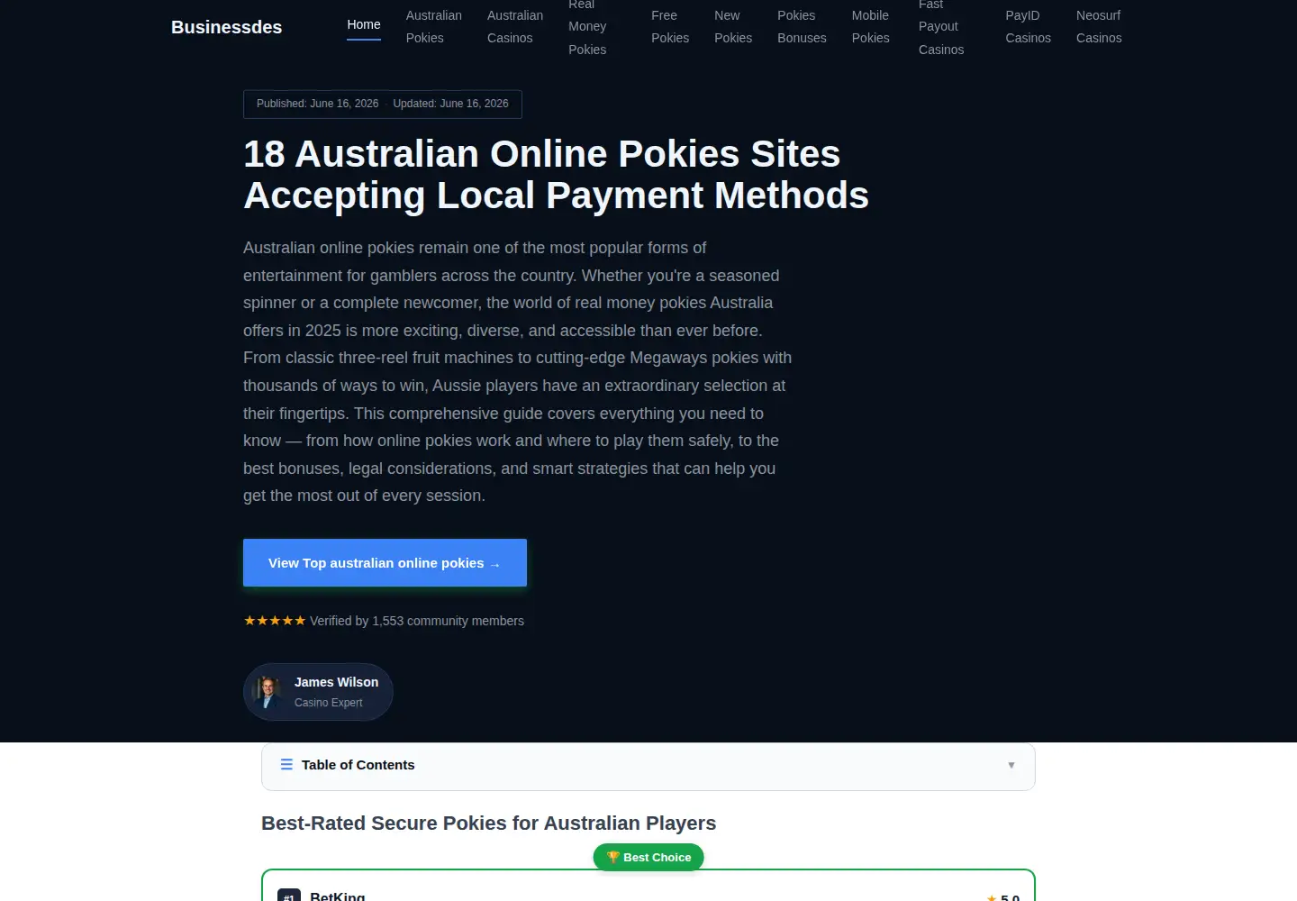 Screenshot of businessdes.com