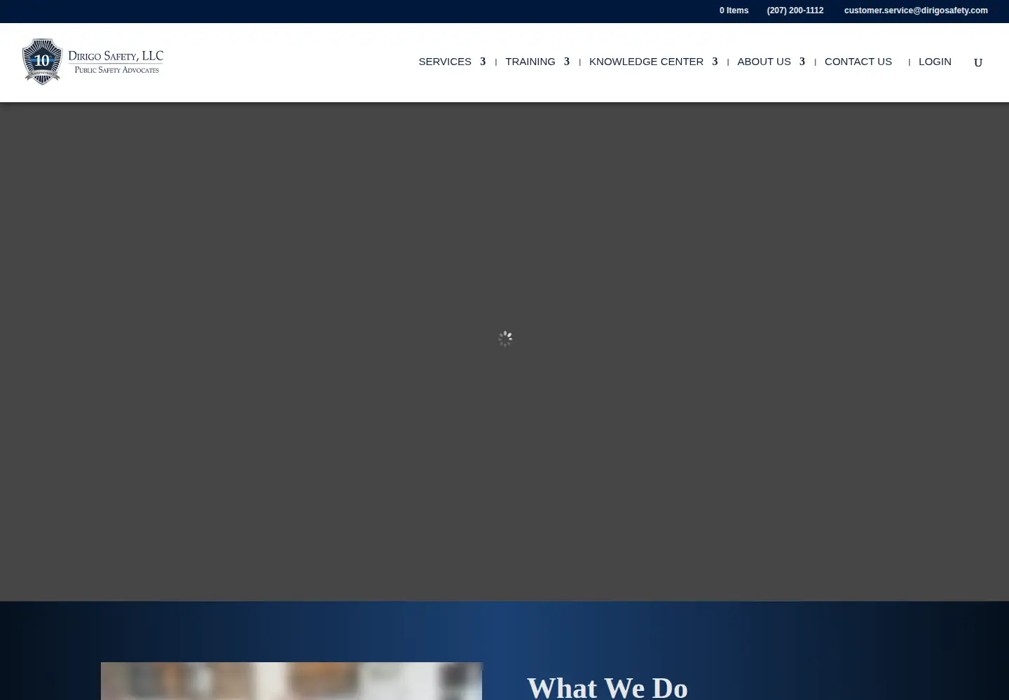 Captured homepage of dirigosafety.com in the current scan