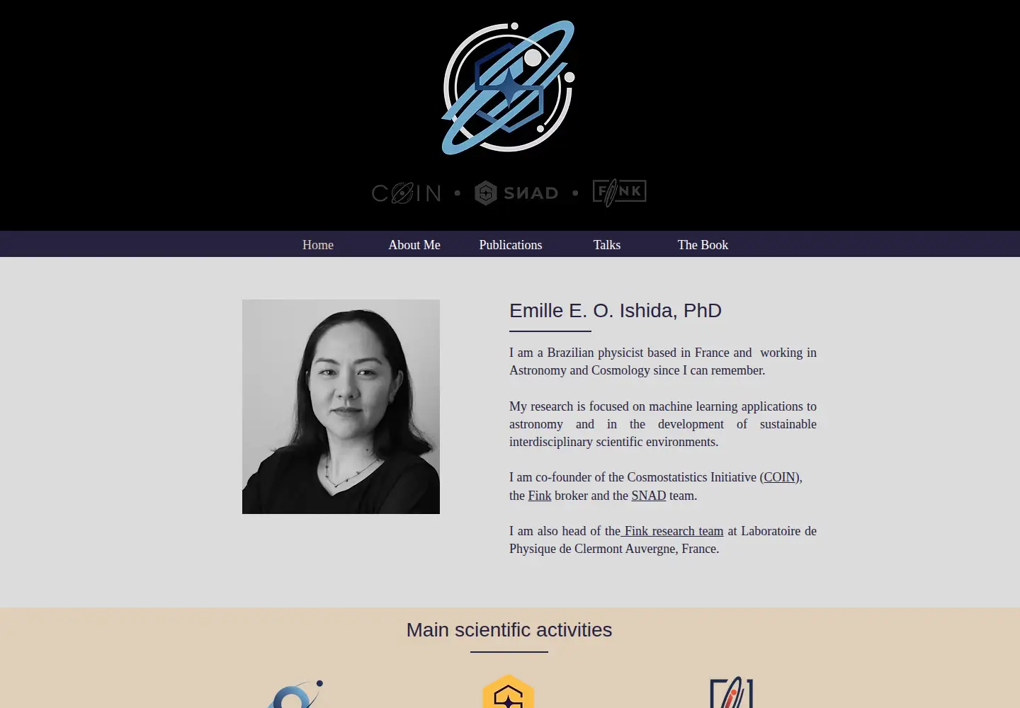 Screenshot of emilleishida.com