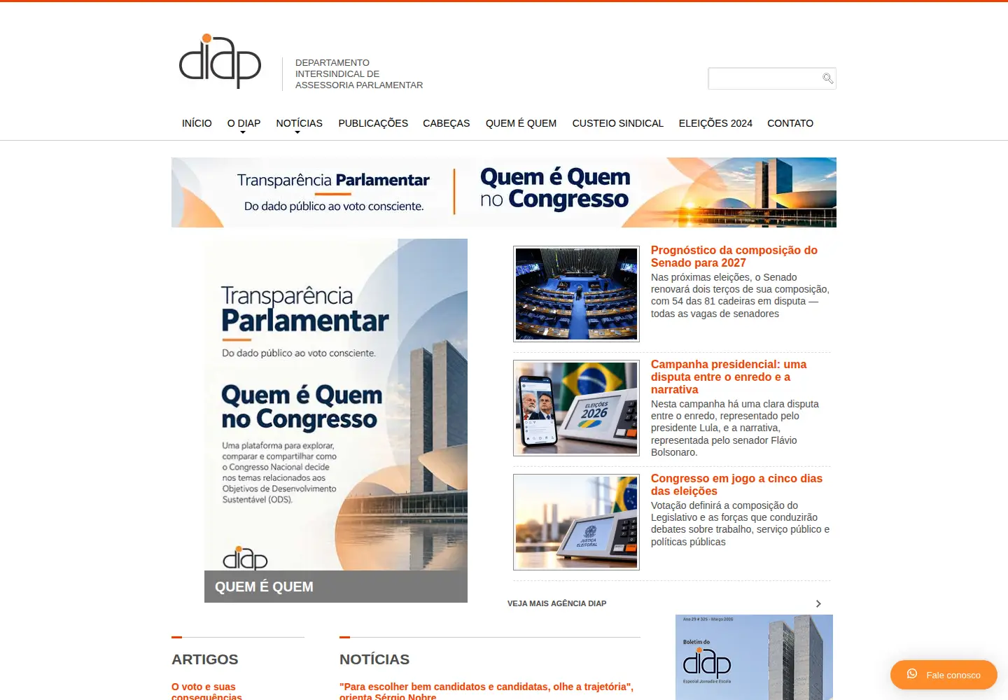 Screenshot of diap.org.br
