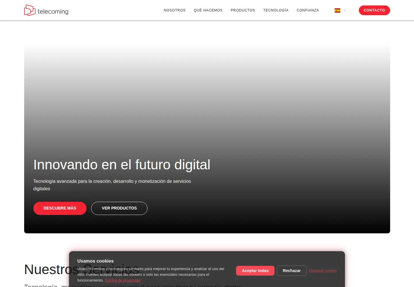 Screenshot of telecoming.com