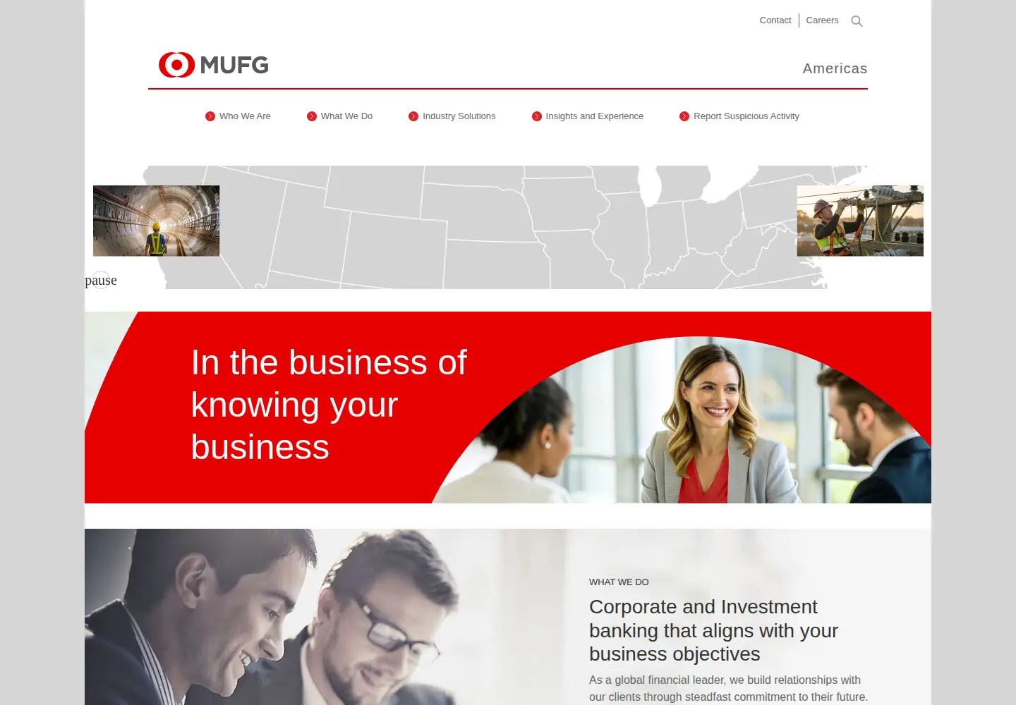 Screenshot of mufgamericas.com
