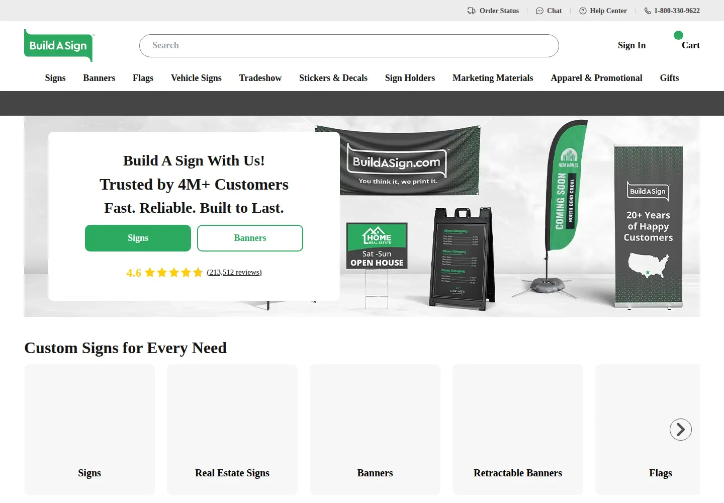 Screenshot of buildasign.com