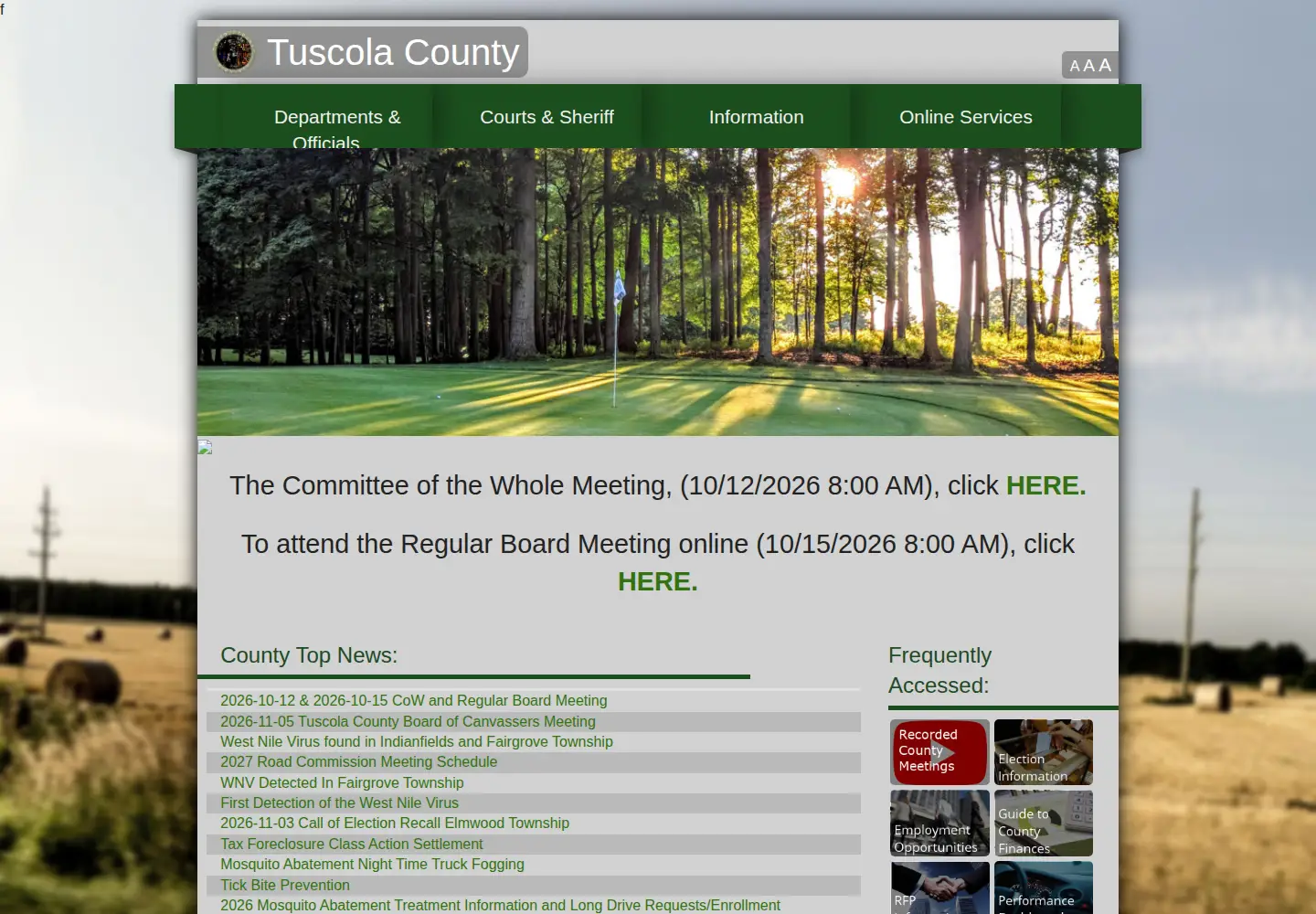 Screenshot of tuscolacounty.org