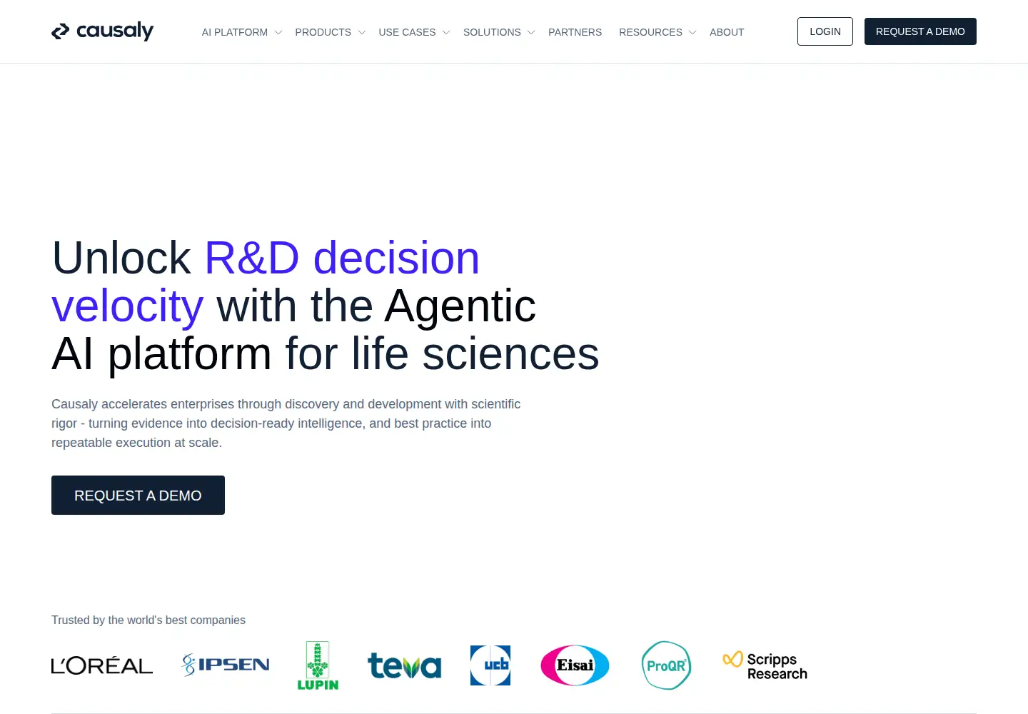 Screenshot of causaly.com