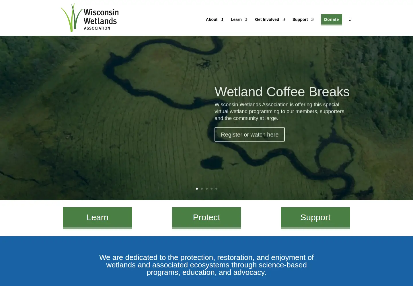 Screenshot of wisconsinwetlands.org