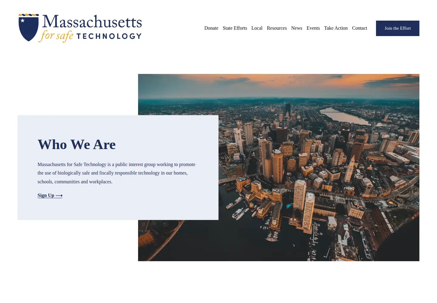 Captured homepage of ma4safetech.org in the current scan