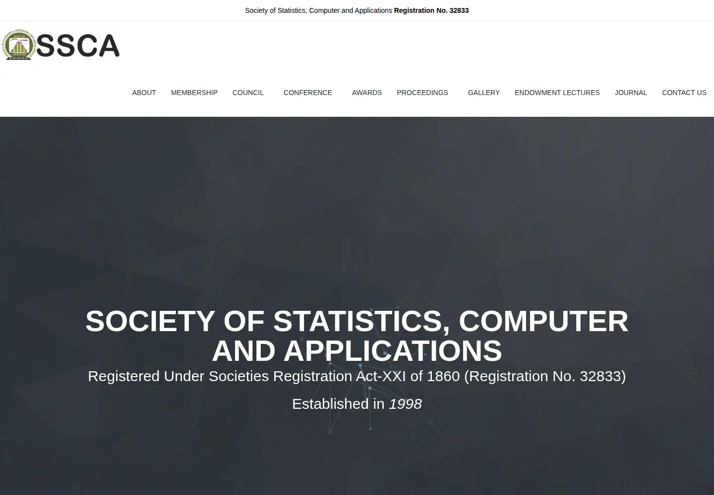 Screenshot of ssca.org.in