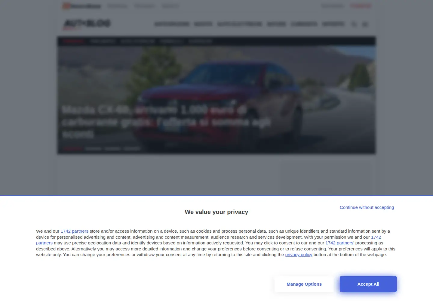 Screenshot of autoblog.it