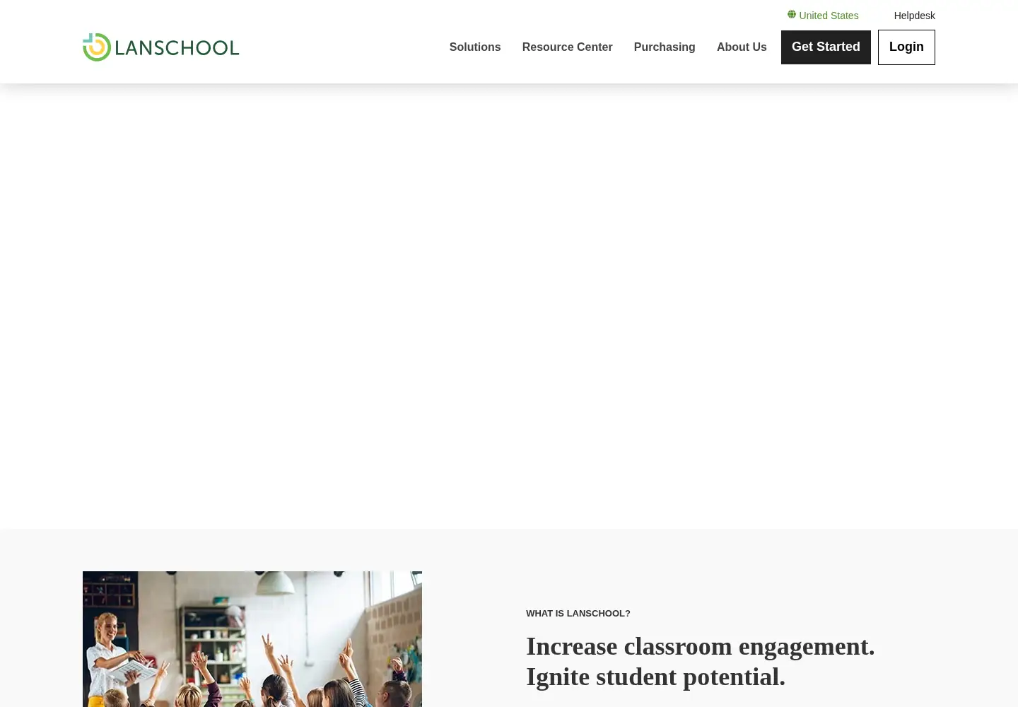 Screenshot of lanschool.com