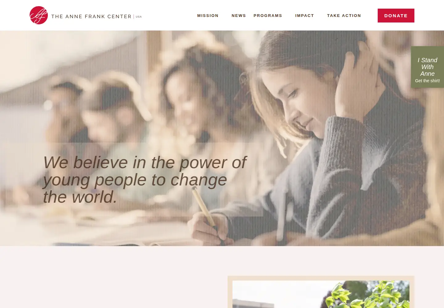 Screenshot of annefrank.com