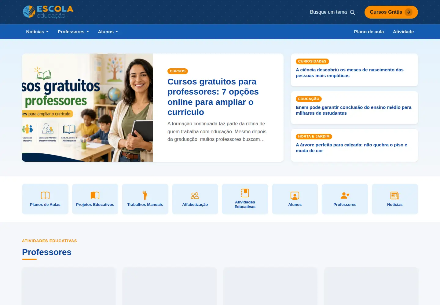 Screenshot of escolaeducacao.com.br