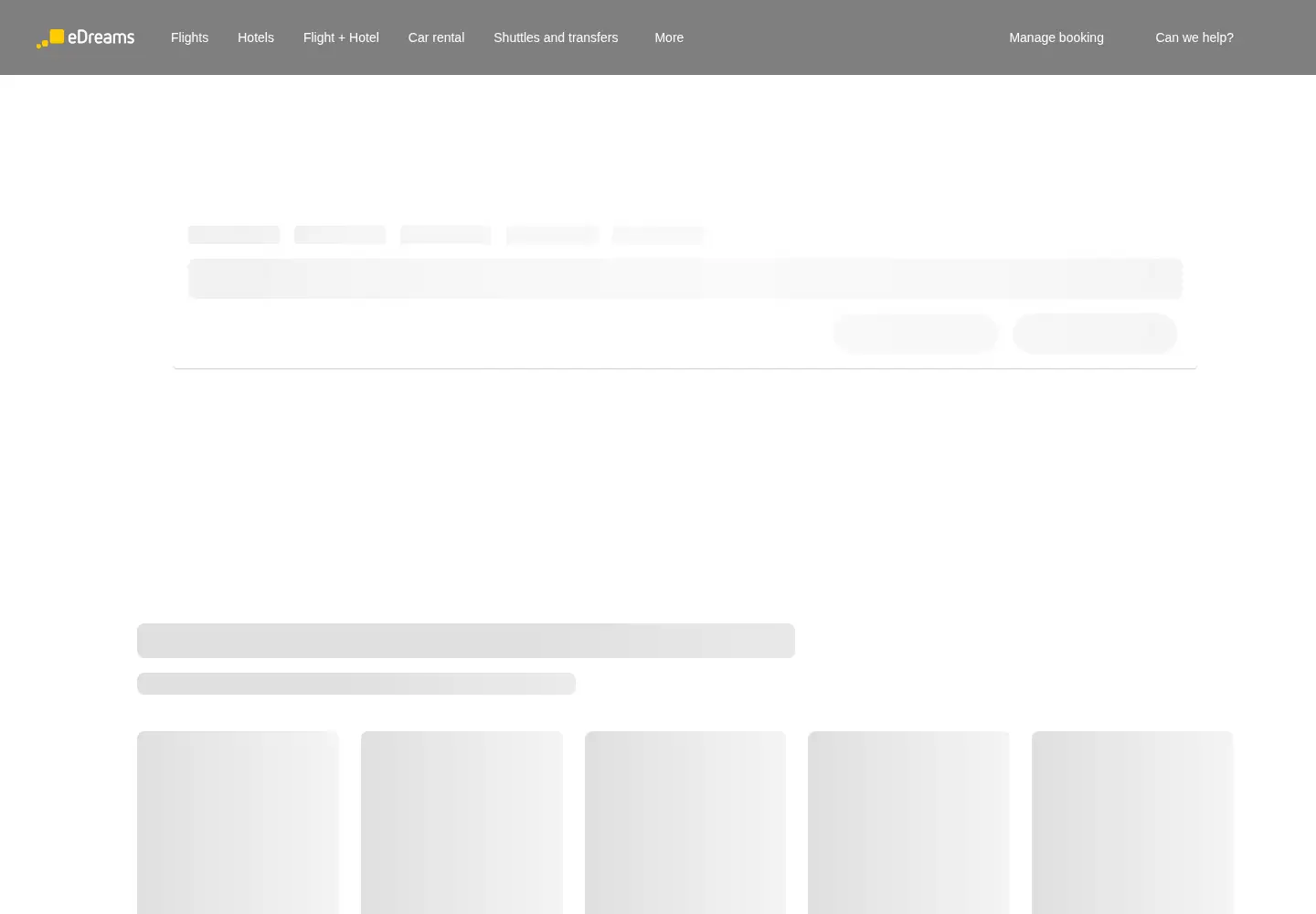 Screenshot of edreams.com