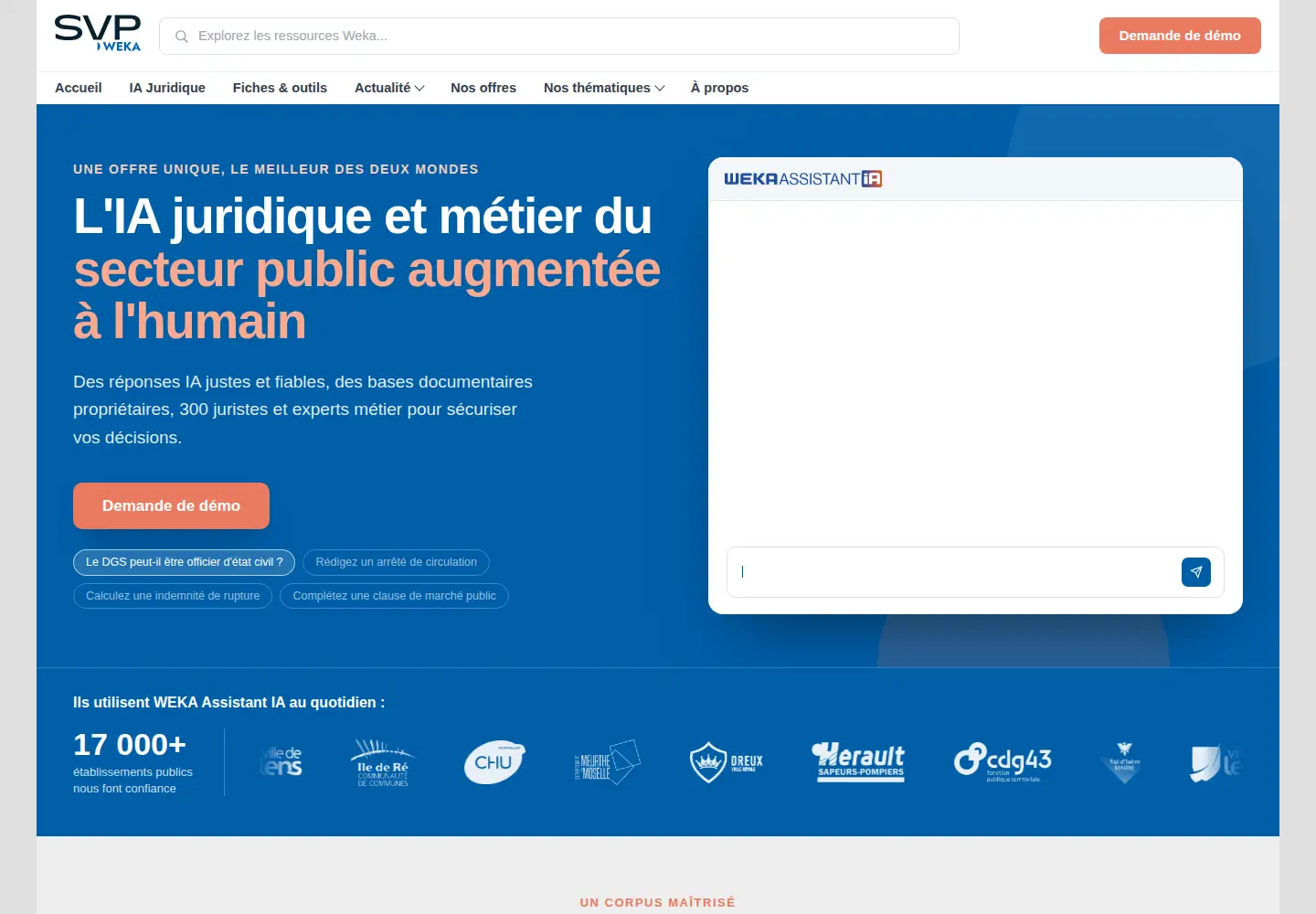 Screenshot of weka.fr