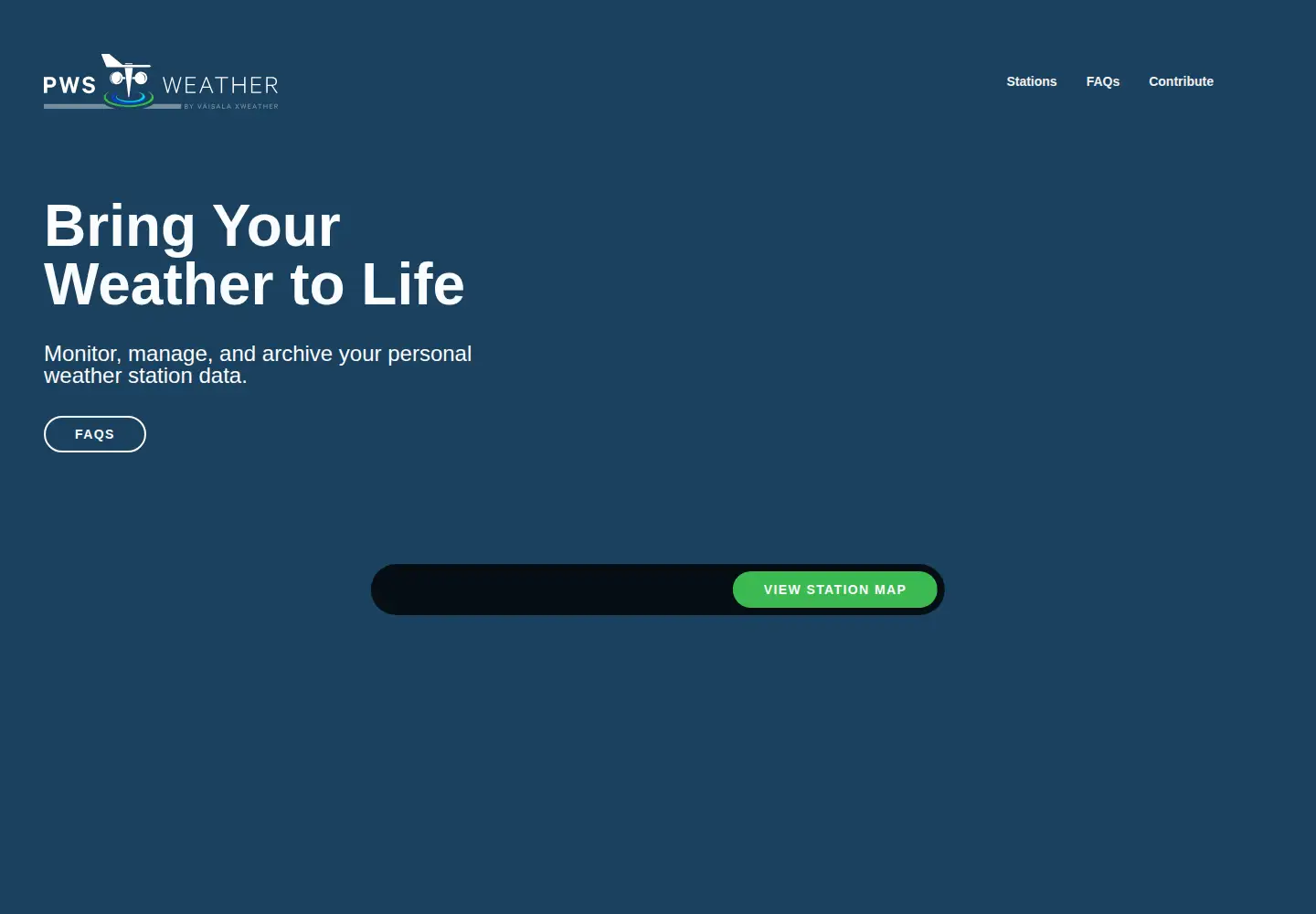 Screenshot of pwsweather.com