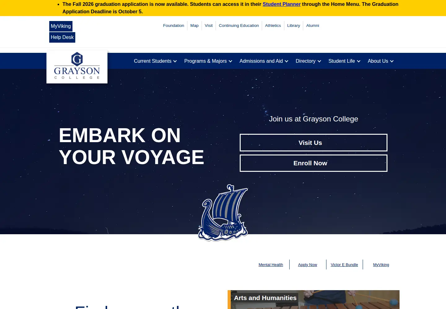 Screenshot of grayson.edu