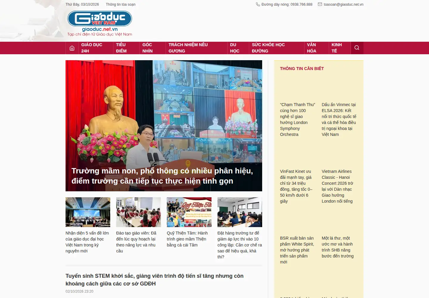 Captured homepage of giaoduc.net.vn in the current scan