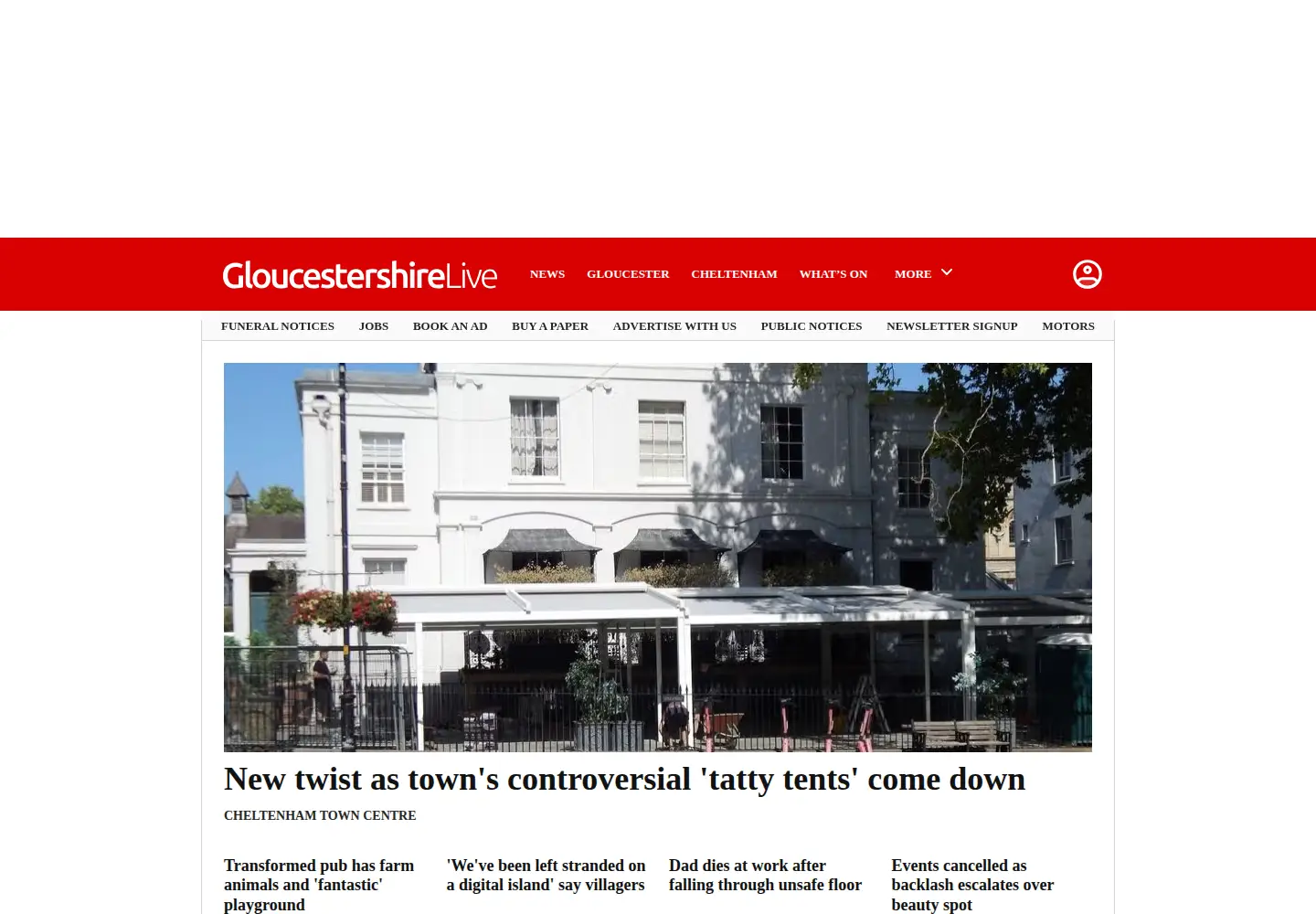 Screenshot of thisisgloucestershire.co.uk
